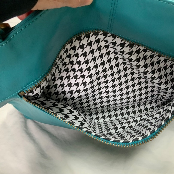 Teal Blue Leather Shoulder Bag by Hobo - Picture 6 of 9
